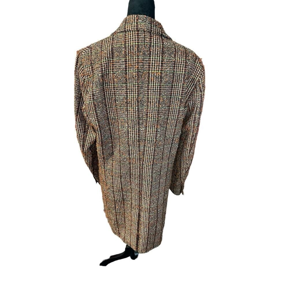 Scotch & Soda Brown Plaid Pea Coat - Picture 8 of 14